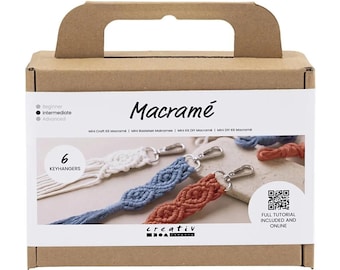 Mini creative set "macramé keychain", craft set for children and adults