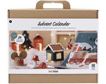 Advent calendar recycling, craft set with 24 creative projects