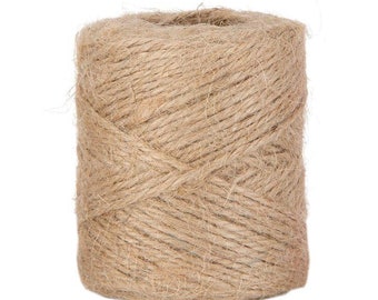 0,09 EUR/m Jutegarn, ungefärbt, Natur, 100 g, ca. 50 m Juteschnur, 100% Jute ungefärbt