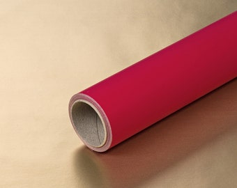 Wrapping paper red and gold printed on two sides, smooth, roll 0.7 x 10 m