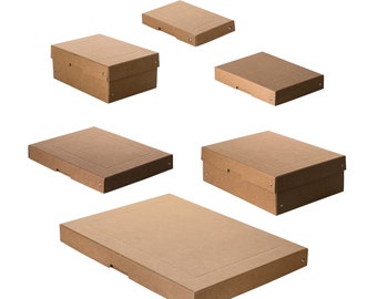 Falken Box Natur, DIN A3, A4, A5 oder A6, Geschenkkarton mit Deckel, Fotobox, FSC