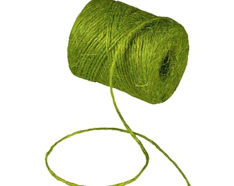 0,09 EUR/m Jutegarn Grün, einfarbig, 100 g, ca. 50 m, Juteschnur, Dekoschnur