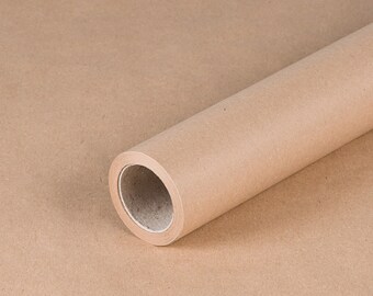 Gift wrapping paper, kraft paper, natural, unprinted, smooth - 1 roll 0.70 x 10 m