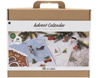 NABBI BioBeads Advent calendar, craft set with 24 pictures from biodegradable ironing beads