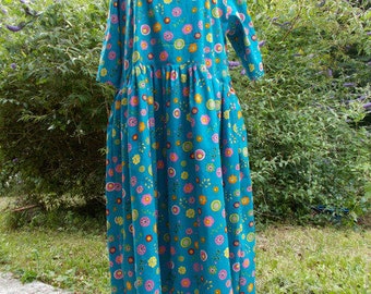 Dress "Summertime" petrolCotton melocker