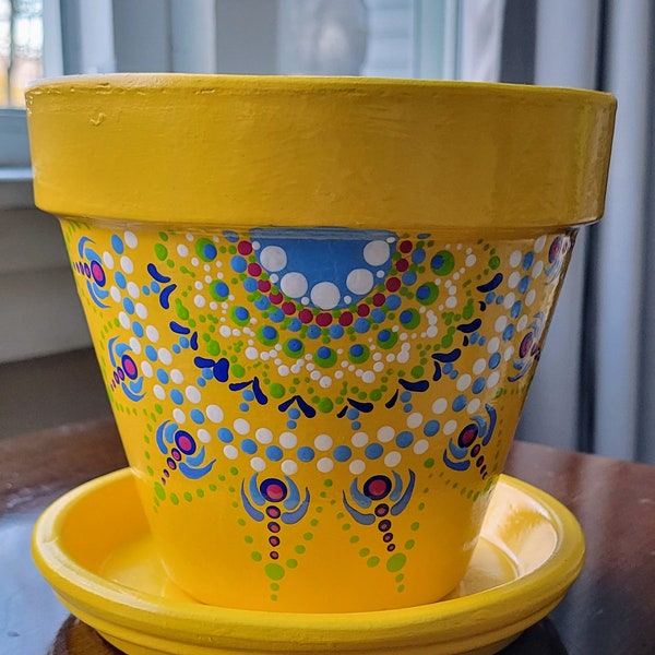 Painted Flower Pots Etsy