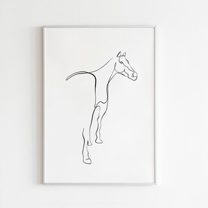 Horse Wall Art, DOWNLOAD INSTANT, Horse line art, Horse print, Printable wall art, Digital at print, Art prints download, Minimal line art