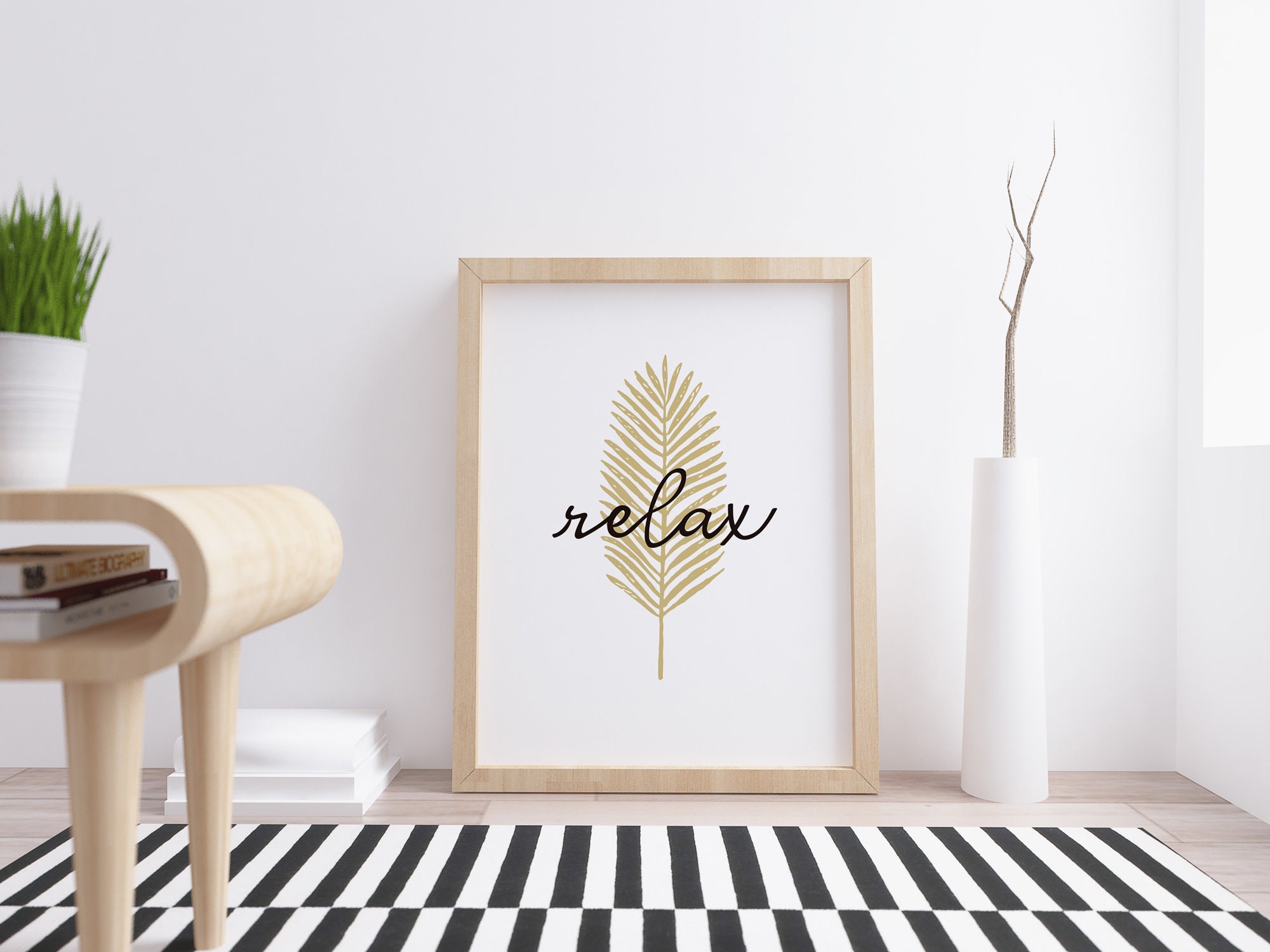 Relax Wall Decor DIGITAL DOWNLOAD Relax Poster Yoga Art Etsy