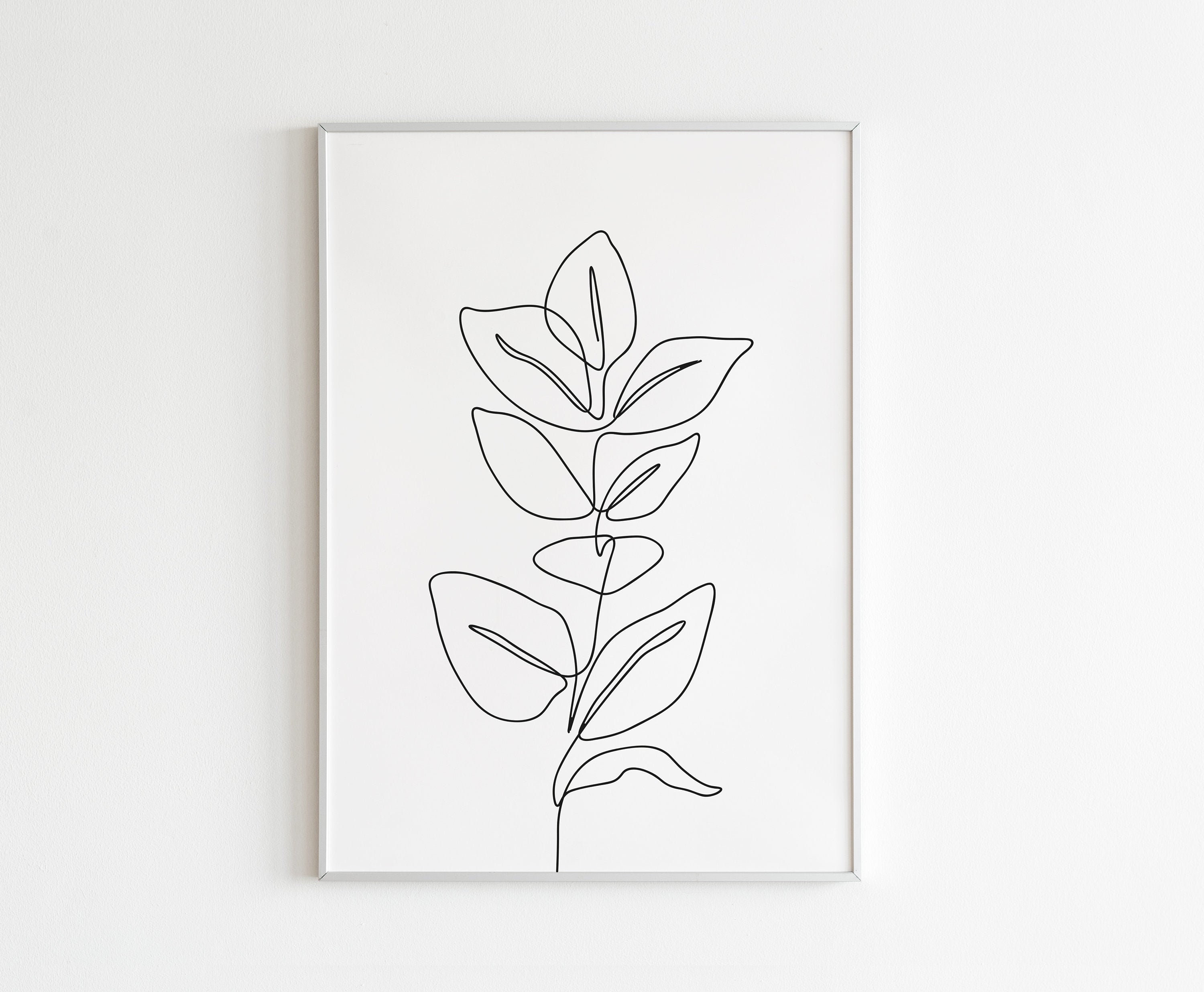 Plant Art Print DOWNLOAD INSTANT Plants Line Art Minimal | Etsy