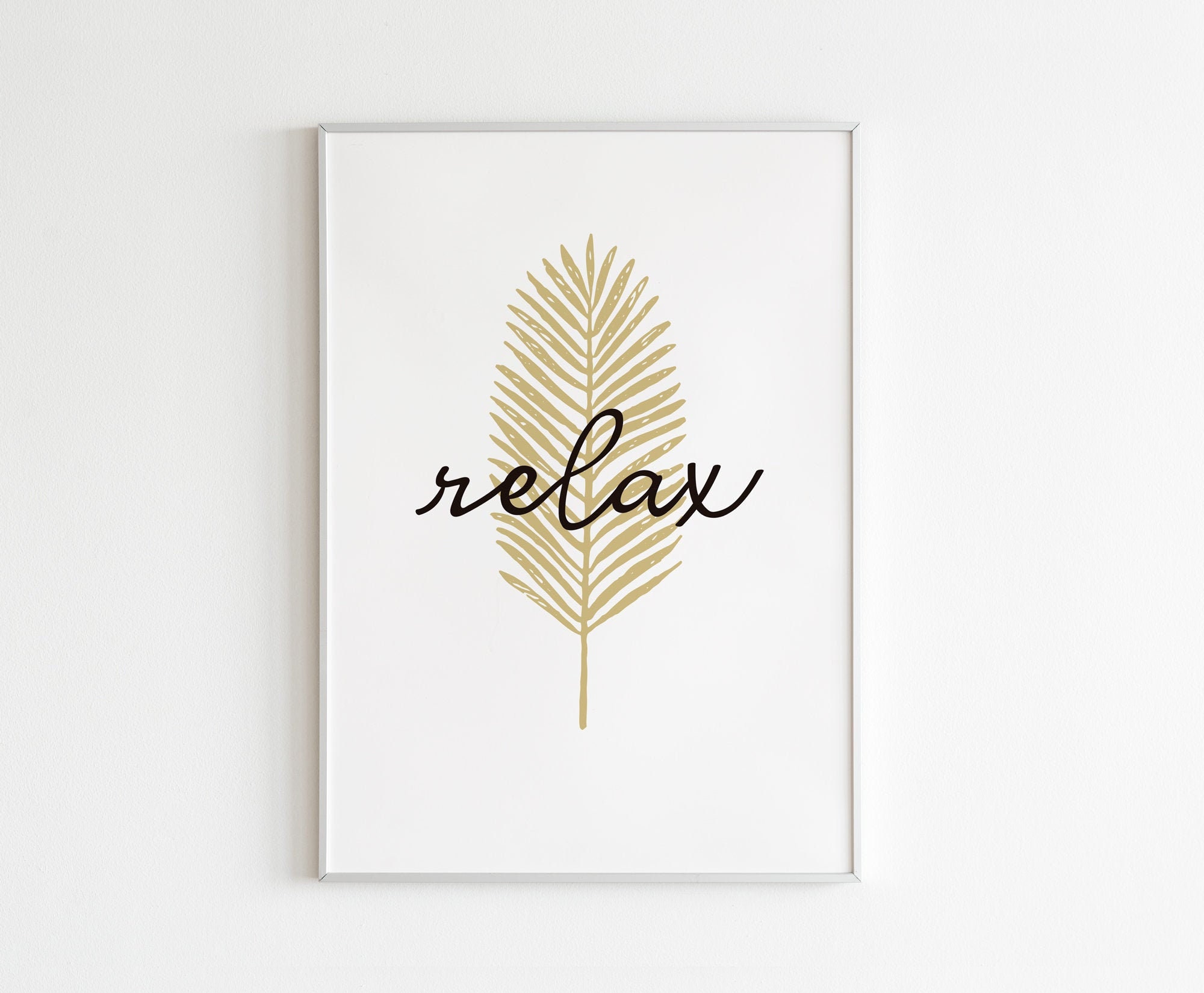 Relax Wall Decor DIGITAL DOWNLOAD Relax Poster Yoga Art Etsy