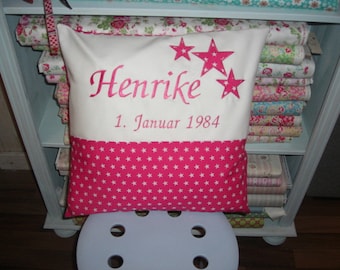 Baptismal pillow "star" girl