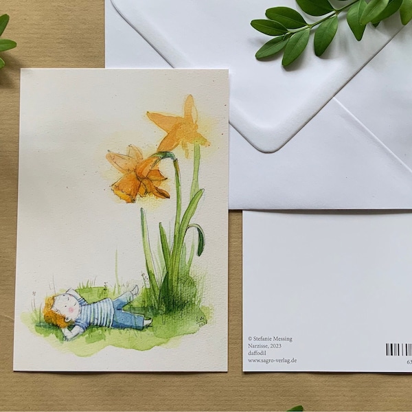 Postkarte »narzisse«, inkl Umschlag