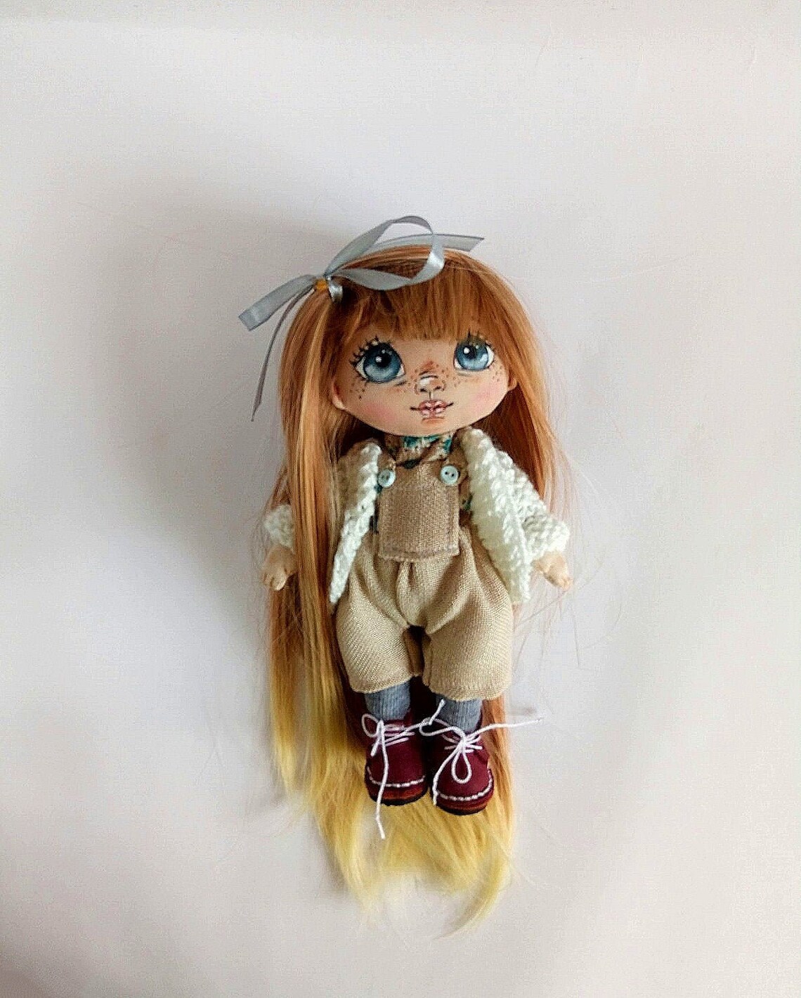 Exclusive doll in overalls Collection fabric doll with Etsy