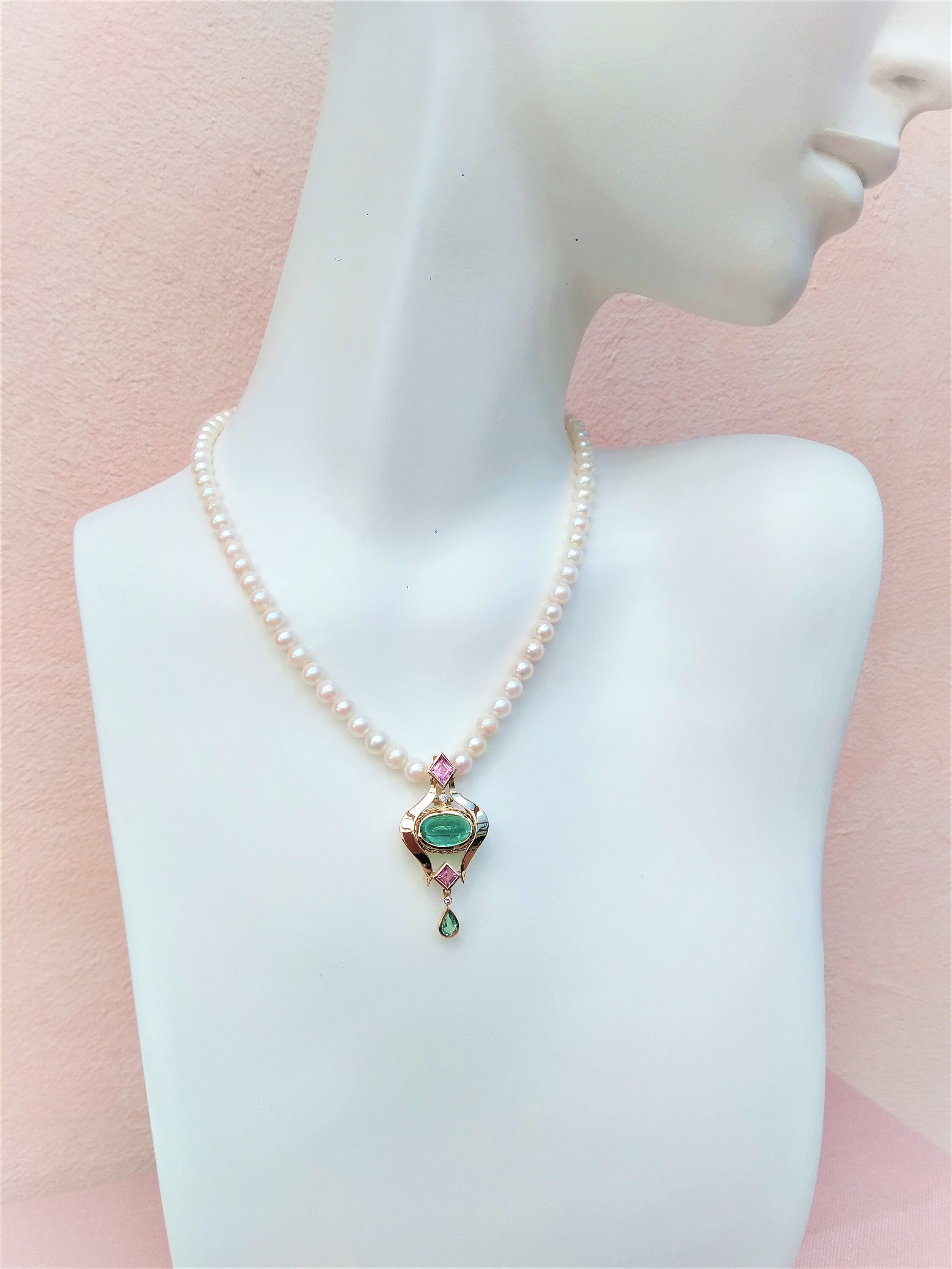 Created Tourmaline Pendant 925 Sterling Silver Blue Tourmaline Gemstone