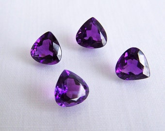 Amethyst Herz 11 mm facettiert, lila Edelstein Herz