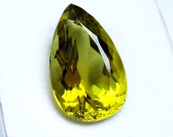 Grün gelber Turmalin Tropfen, 19 Carat, 22x13 mm, Einzelstück von Unikatmeister