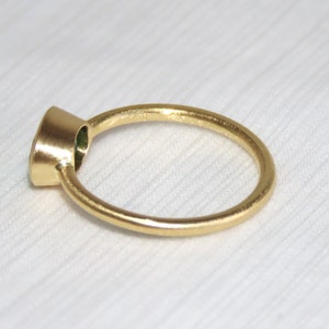 blau grüner Turmalin Ring aus 750 Gold, Weite 56, türkisblau, klassischer Verlobungsring Bild 8