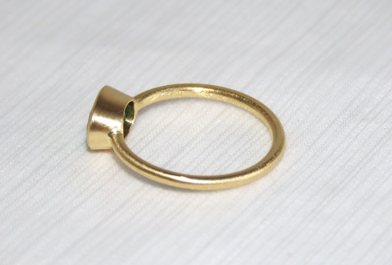 blau grüner Turmalin Ring aus 750 Gold, Weite 56, türkisblau, klassischer Verlobungsring Bild 8