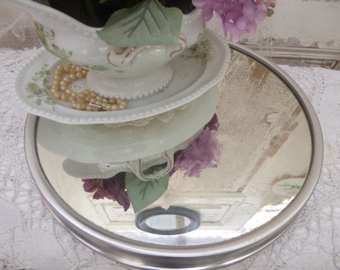 50s cake plate mirrored