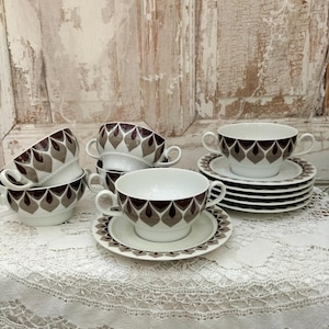 Soup bowls, Eschenbach, Venice, 6 pieces, 1970s
