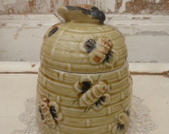 vintage Honigtopf, Bienenkorb