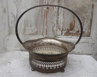 silver-plated handle - basket
