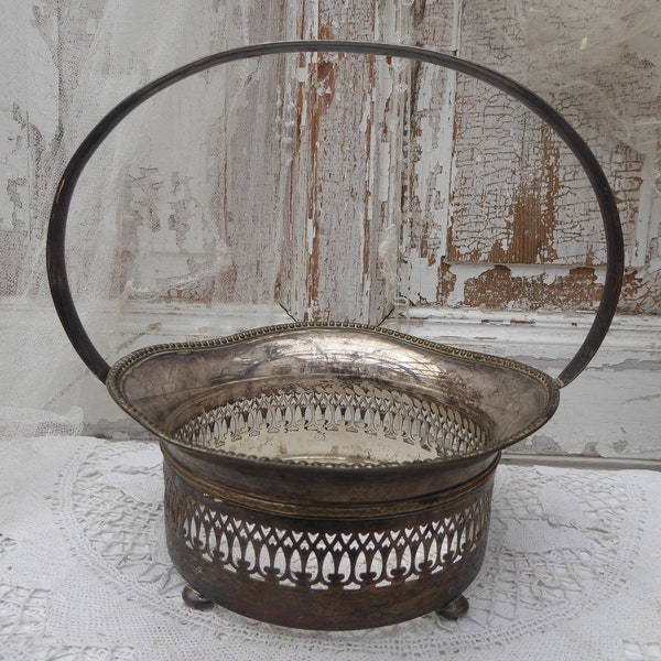 silver-plated handle - basket