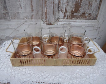 50s tray with tea glasses