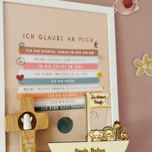 Taufgeschenk Geldgeschenk ARCHE NOAH personalisiert aus Holz Taufgeschenke für Mädchen Jungen Taufe Babygeschenk Geburt Bild 7