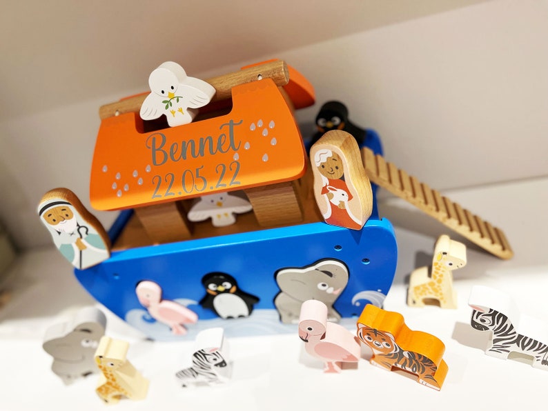 Arche Noah Holz Ornamente 20-teilig - DIY Bastelset Zum Bemalen & Aufhängen