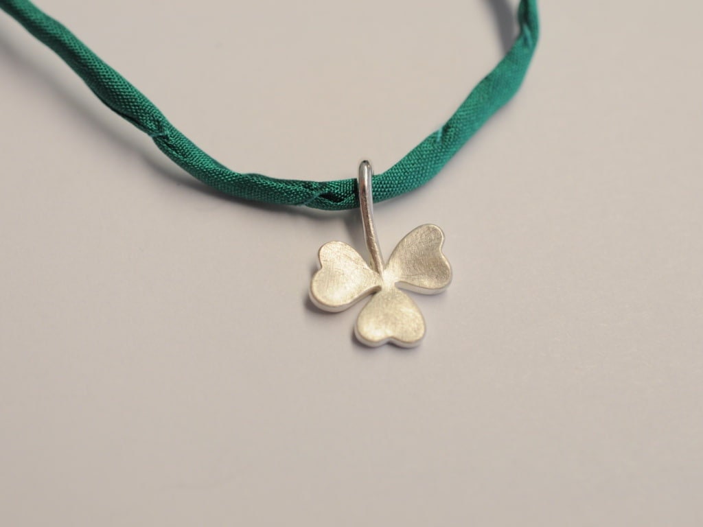 Three-leaf Clover Pendant Made of 925 Silver, Also Available