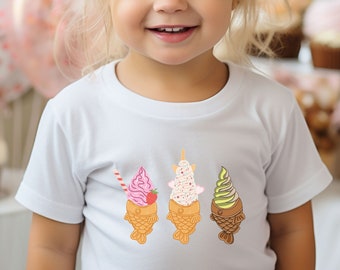 Camiseta de helado Taiyaki para niños pequeños/camiseta de postre japonés/camisa de helado/camiseta de helado linda/camisa de cumpleaños/camiseta de verano para niños/camiseta de vacaciones