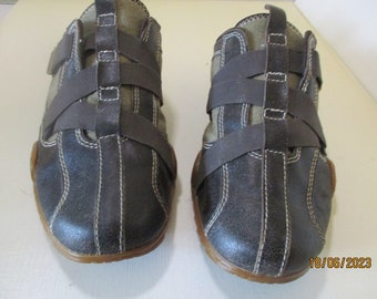 Men's Sabbot, size 42, leather and textile, brown mud