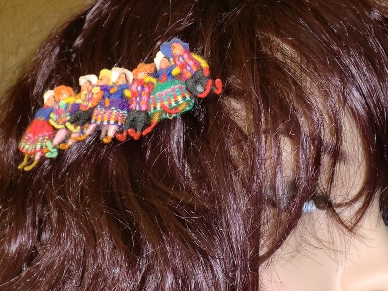 Vintage-Ethno-Haarspange mit kleinen Figuren Bild 2