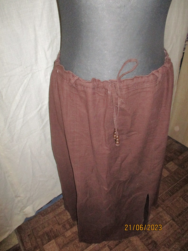 Ladies summer set, size 50/52, skirt, tunic, belt, chain, earth colors, with addition to the set. image 3