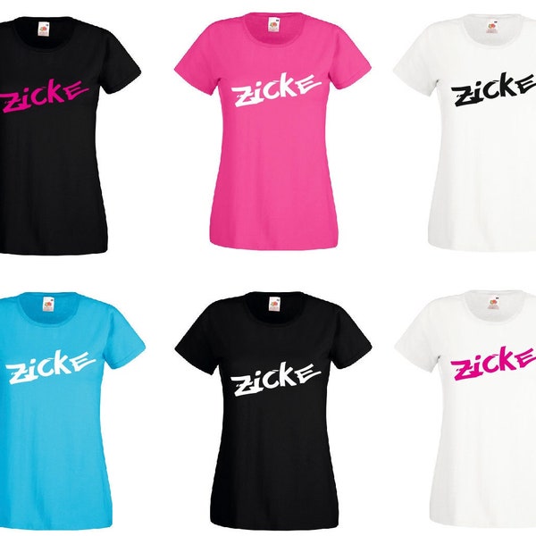 T-Shirt Damen mit Aufdruck Zicke - Zickenshirt - Geschenk - Fun Shirt