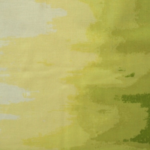 Könnte beinhalten: Abstrakte Aquarellmalerei mit einem Farbverlauf von Hellgelb, Grün und Dunkelgrün. Die Farben verschmelzen zu einem weichen, ätherischen Effekt.