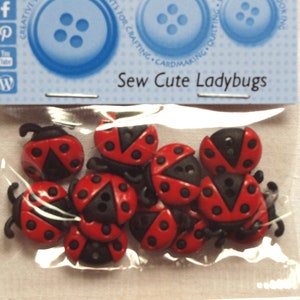 Buttons ladybugs