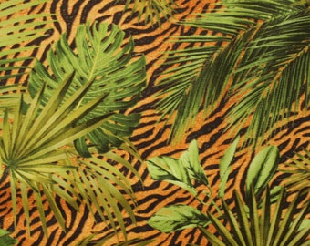 Stoff Tiger und Dschungel