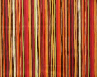 Fabric autumnal stripes