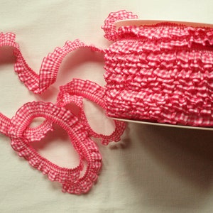 Ruffled ribbon pink-white image 2