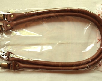 Pocket handles 60 cm reddish brown
