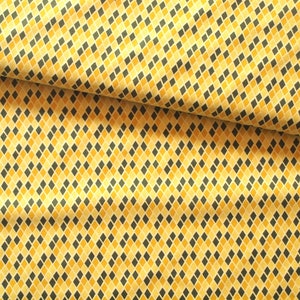 Stoff Raute gelb grau Bild 4