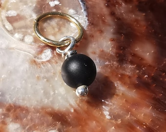 ONYX EARRING, HELIX Earring, Unique And Elegant Pierced Earrings - 18kt Gold And Sterling Silver - Perfect For Any Occasion