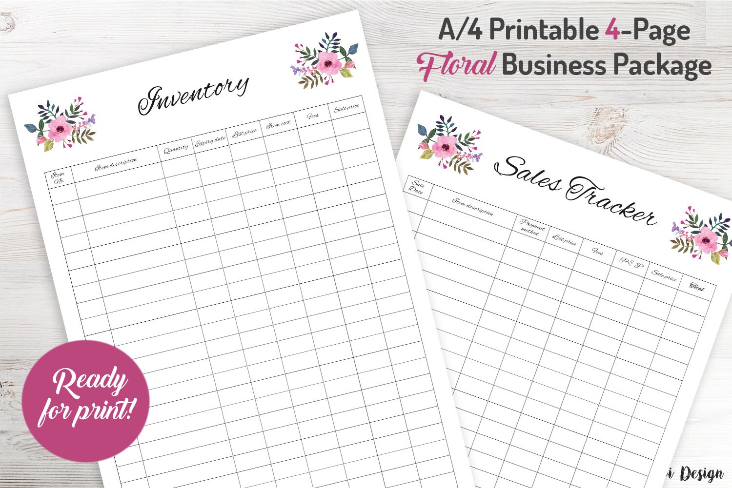 Printable A4 Business Bundle, A4 Business Organisation Printables ...