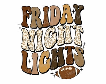 Friday Night Lights PNG, Retro Friday Night Lights PNG, Groovy Football Design, Football PNG