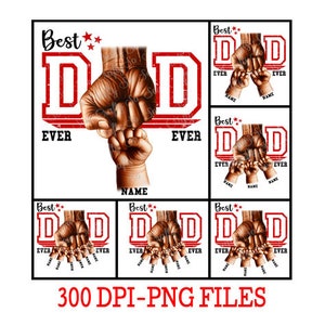 Bester Papa aller Zeiten Fist Bump png, Vatertag png, Papa Kind Kind Fist Bump png, Vatertag individueller Name Hand Fist Bump png