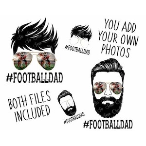 Football Dad PNG, bearbeitbarer Football Dad, Football Dad Design, Sie fügen Ihre eigenen Fotos hinzu!