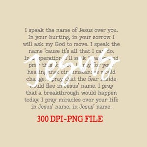 Jesus png, I Speak the Name of Jesus Over You design, religious png, Jesus design