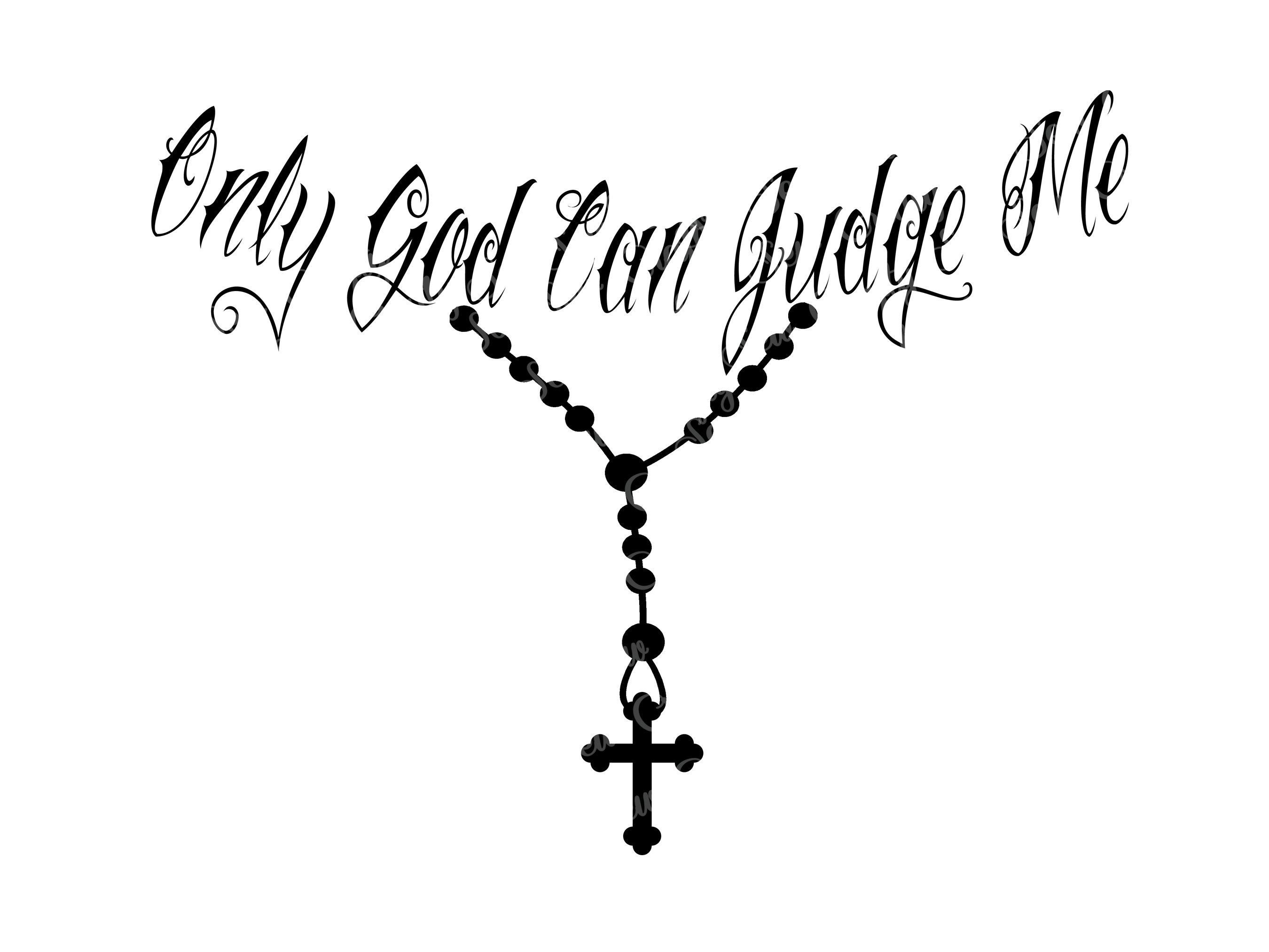 Christian tattoo design with a rosary Royalty Free Vector